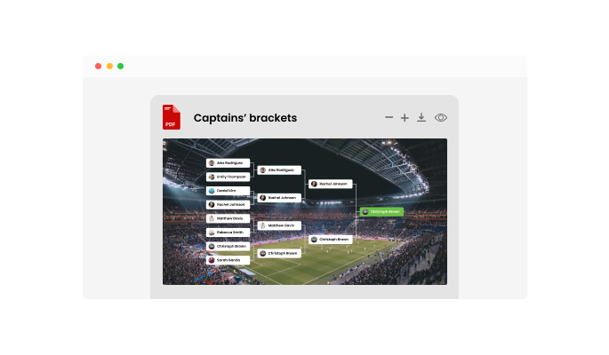 Bracket Maker - Export the Brackets for ASP as an Image or PDF