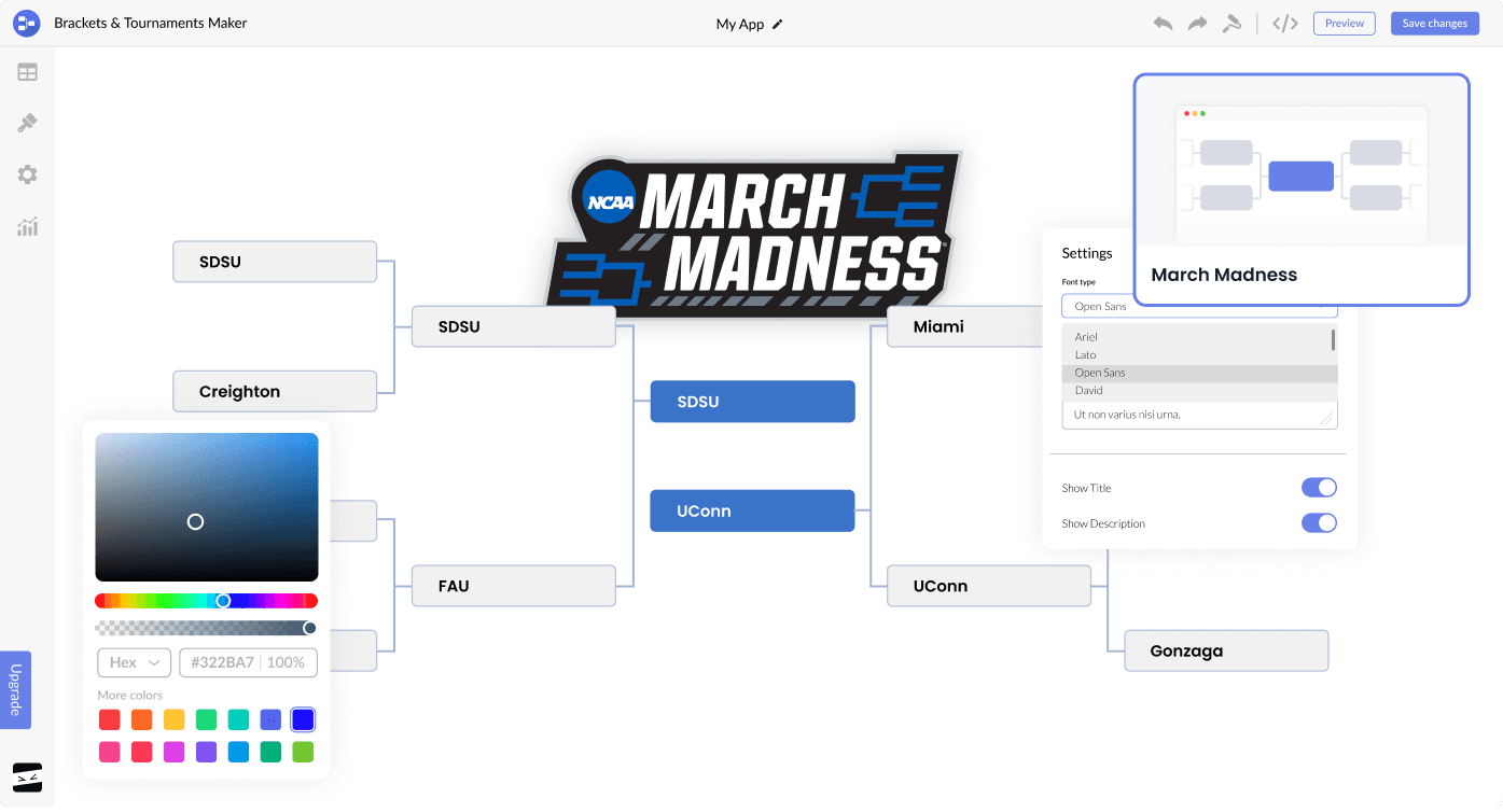OneClick NCAA 2025 Bracket Creation Easy, Free, and Ready
