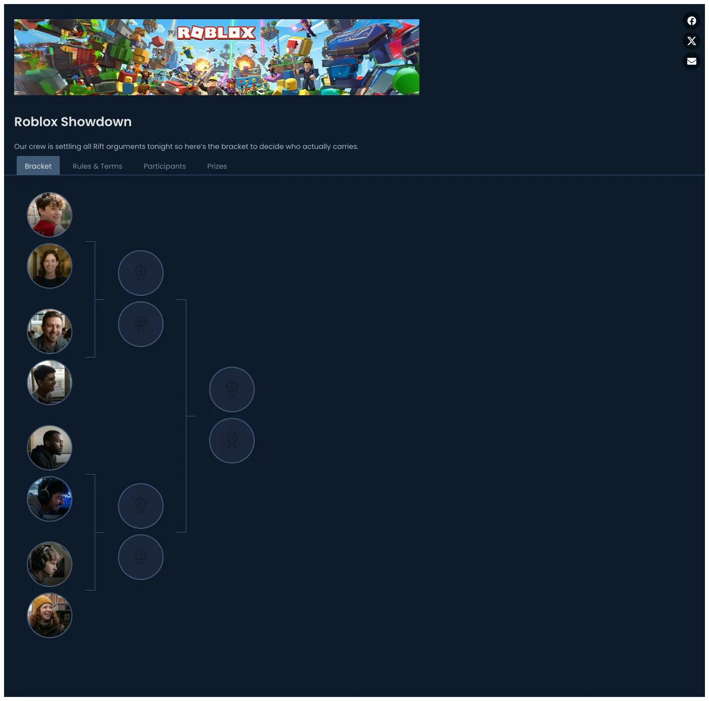Roblox Advanced Gaming Bracket